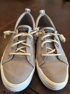 Sperry Women's Light Gray Canvas Sneakers